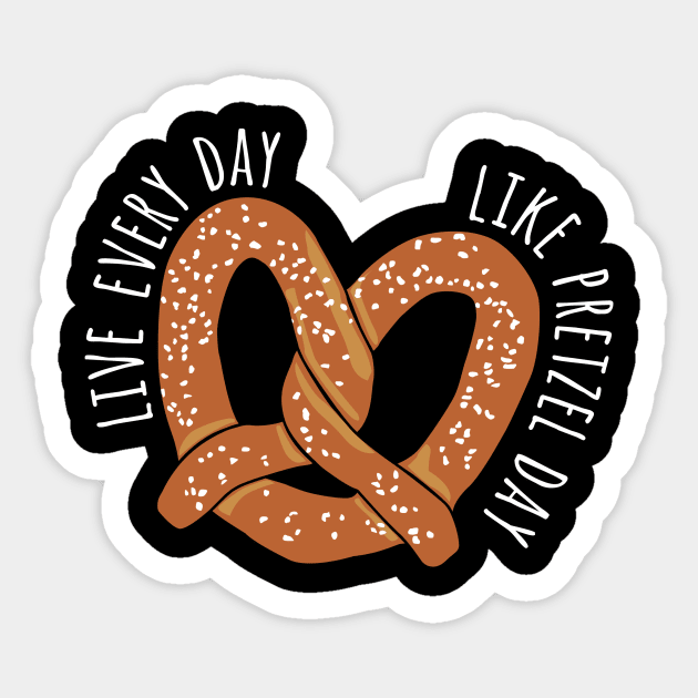 Pretzel Day Sticker by Cat Bone Design